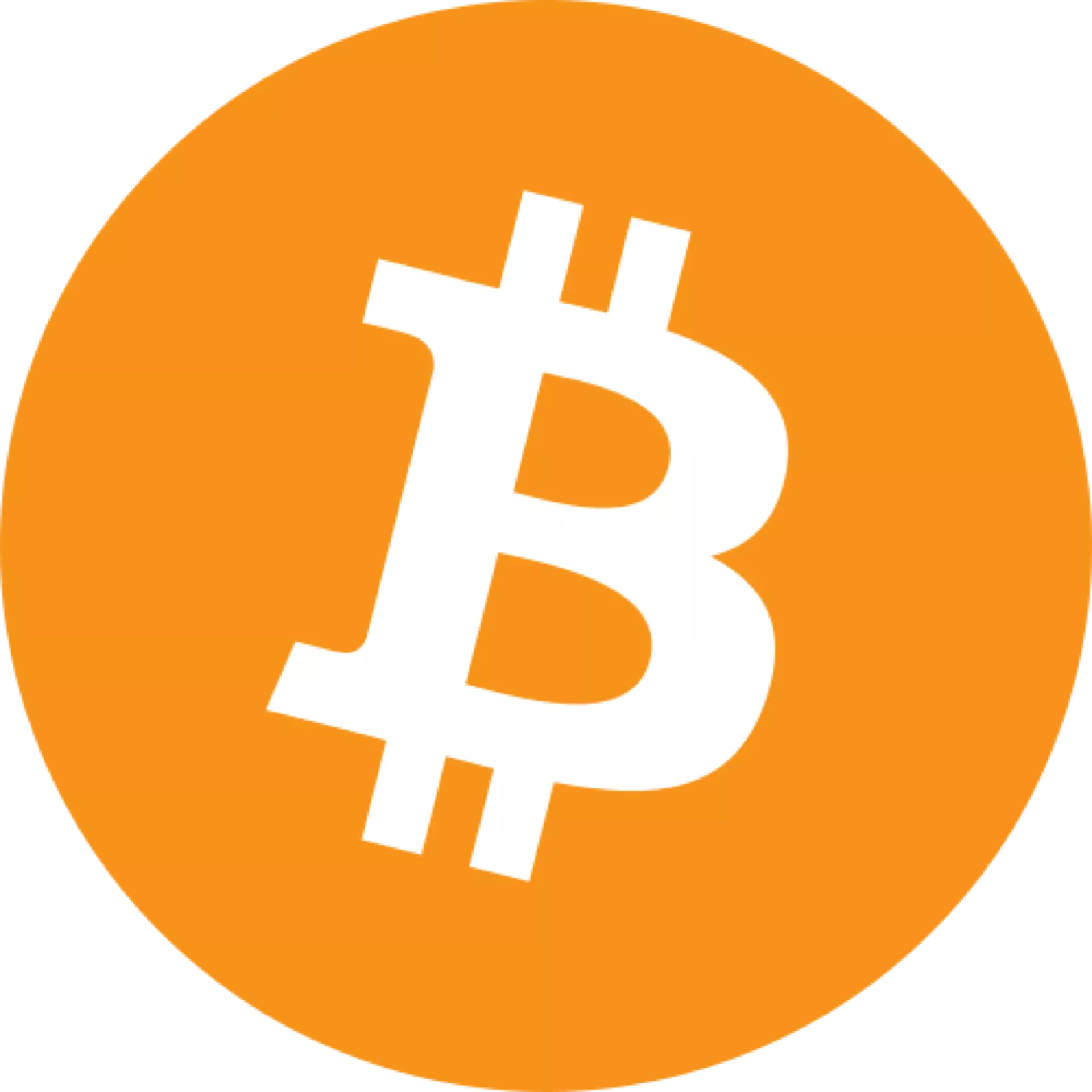 Logo officiel Bitcoin sur fond transparent